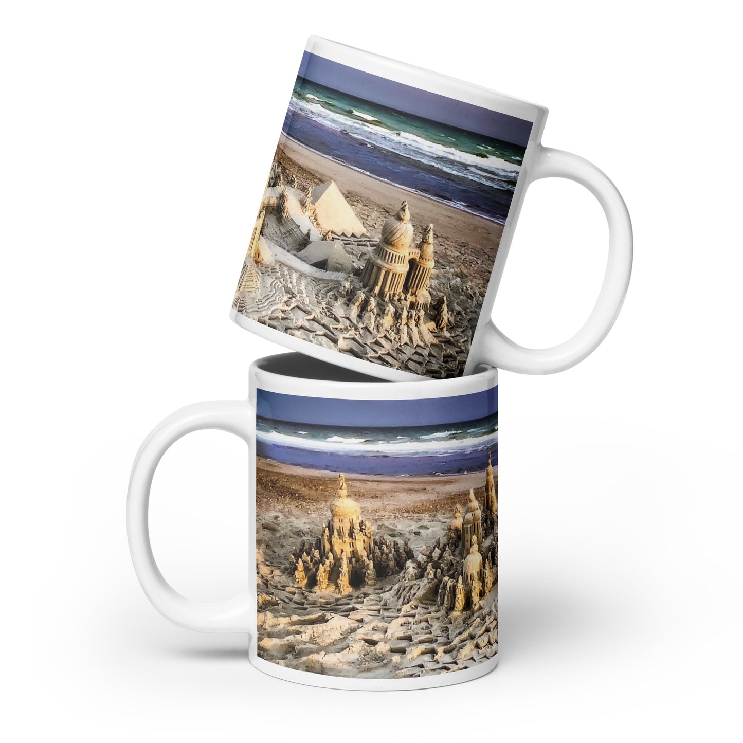 Serenity White glossy mug - 11 oz.